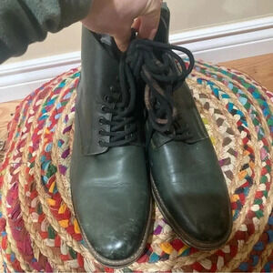 Call It Spring  green leather Oxford boots